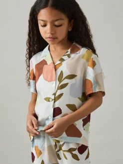 Reiss Multicolore - Tommi Chemises à col cubain imprimé Online