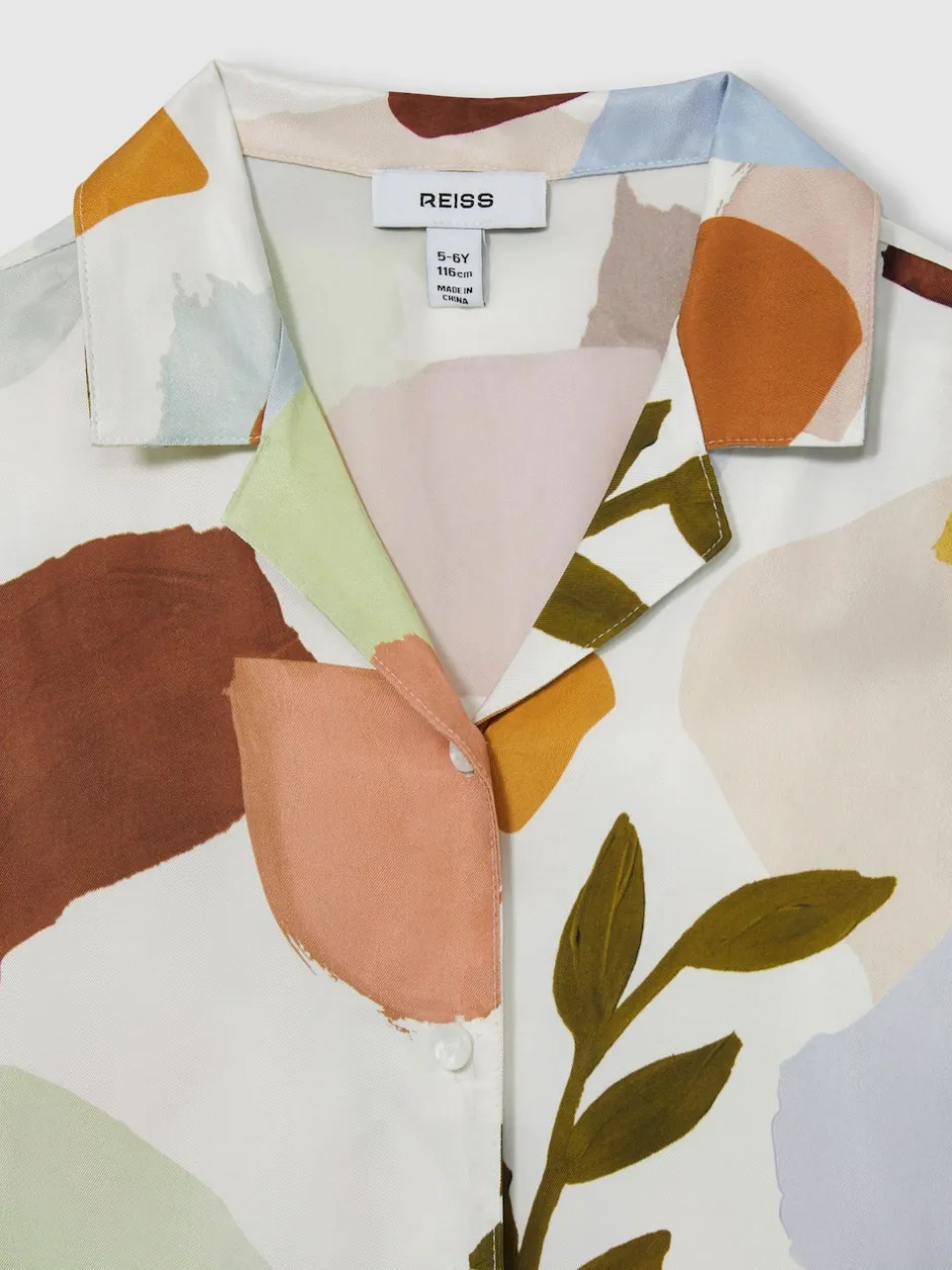 Reiss Multicolore - Tommi Chemises à col cubain imprimé Online