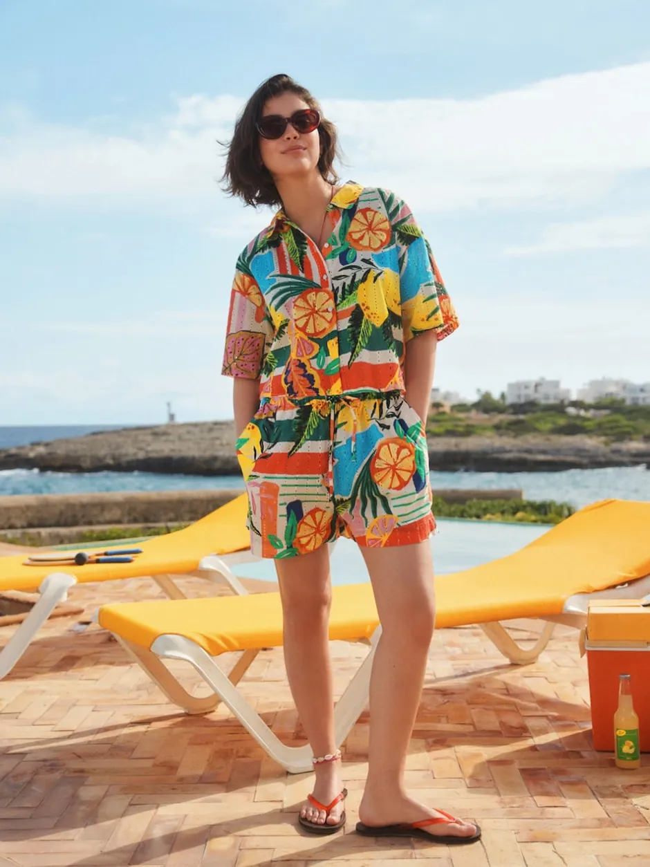 Next Multicolore - Shorts d’été brodés