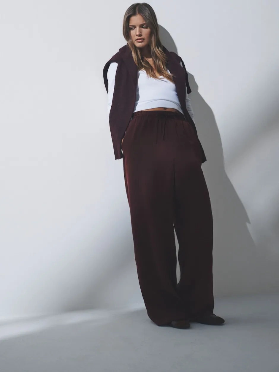 The Set Multicolore - lot de 5 t-shirts côtelés à col en V et manches longues Discount