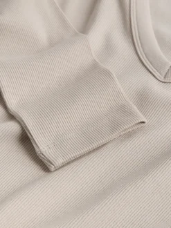 The Set Multicolore - lot de 5 t-shirts côtelés à col en V et manches longues Discount