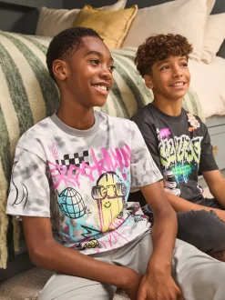 Next Multicolore Graffiti Skate - Lot de 2 joggings de pyjama (3-16ans) Discount