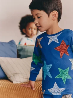 Next Multicolore motif étoile - Lot de 3 pyjamas Snuggle (9mois-10ans) New