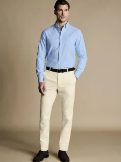 Charles Tyrwhitt Naturel Crème - Pantalon chino Classic Fit Ultimate sans fer Hot