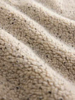 Next Nep écru chiné - Polaire en peau de mouton à col zippé Online