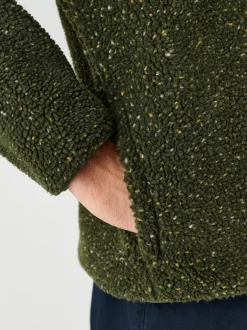 Next Nep vert kaki - Polaire zippée en entonnoir en peau de mouton Discount