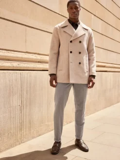 Next neutre - Ajustement régulier - Caban N.premium doux au toucher en laine