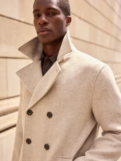 Next neutre - Ajustement régulier - Caban N.premium doux au toucher en laine