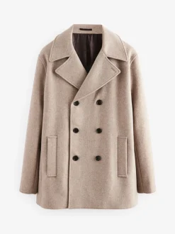 Next neutre - Ajustement régulier - Caban N.premium doux au toucher en laine