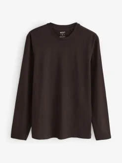 Next neutre - Ajustement régulier - T-shirt à coupe classique à manches longues en coton 100 %, lot de 5 Hot