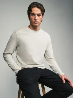 Next neutre - Ajustement régulier - T-shirt à coupe classique à manches longues en coton 100 %, lot de 5 Hot