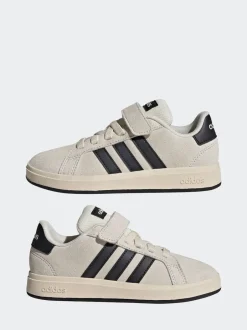 adidas - Baskets Grand Court 00s en daim à lacets élastiques pour enfant neutre New
