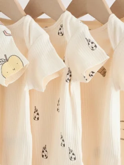 Next neutre - Bodys pour bébés Manches courtes 5 Pack Clearance