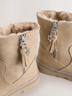 Next neutre - Bottes à pampilles doublées de fausse fourrure Best