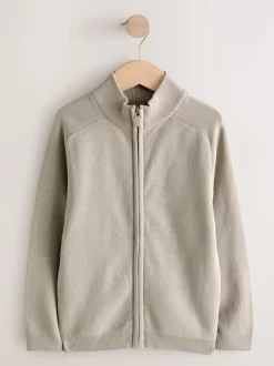Next - Cardigan zippé en tricot (3-16ans) neutre Sale