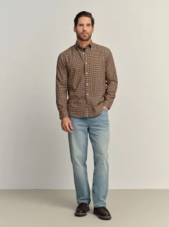 Next - Chemise à manches longues Check neutre Discount