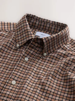 Next - Chemise à manches longues Check neutre Discount