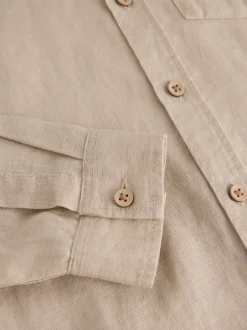 Next neutre - Chemise manches longues 100% lin (3-16ans) New