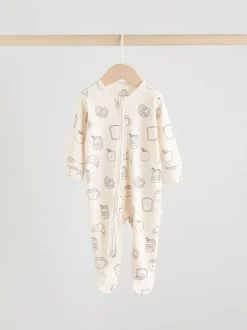 Next neutre - Combinaison de nuit zippée pour bébé 3 Pack (0-2ans) Discount