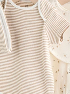 Next neutre - Combinaison de nuit bébé, Body, Bonnet et Bavoirs bébé Ensemble 4 Pièces (0-9mois) Best