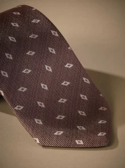 Next - Cravate Signature en soie italienne neutre Discount