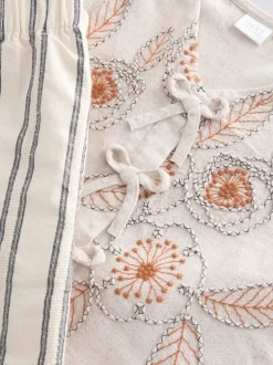 Next neutre - Ensemble gilet brodé et pantalons jambe large (3-16ans) Discount