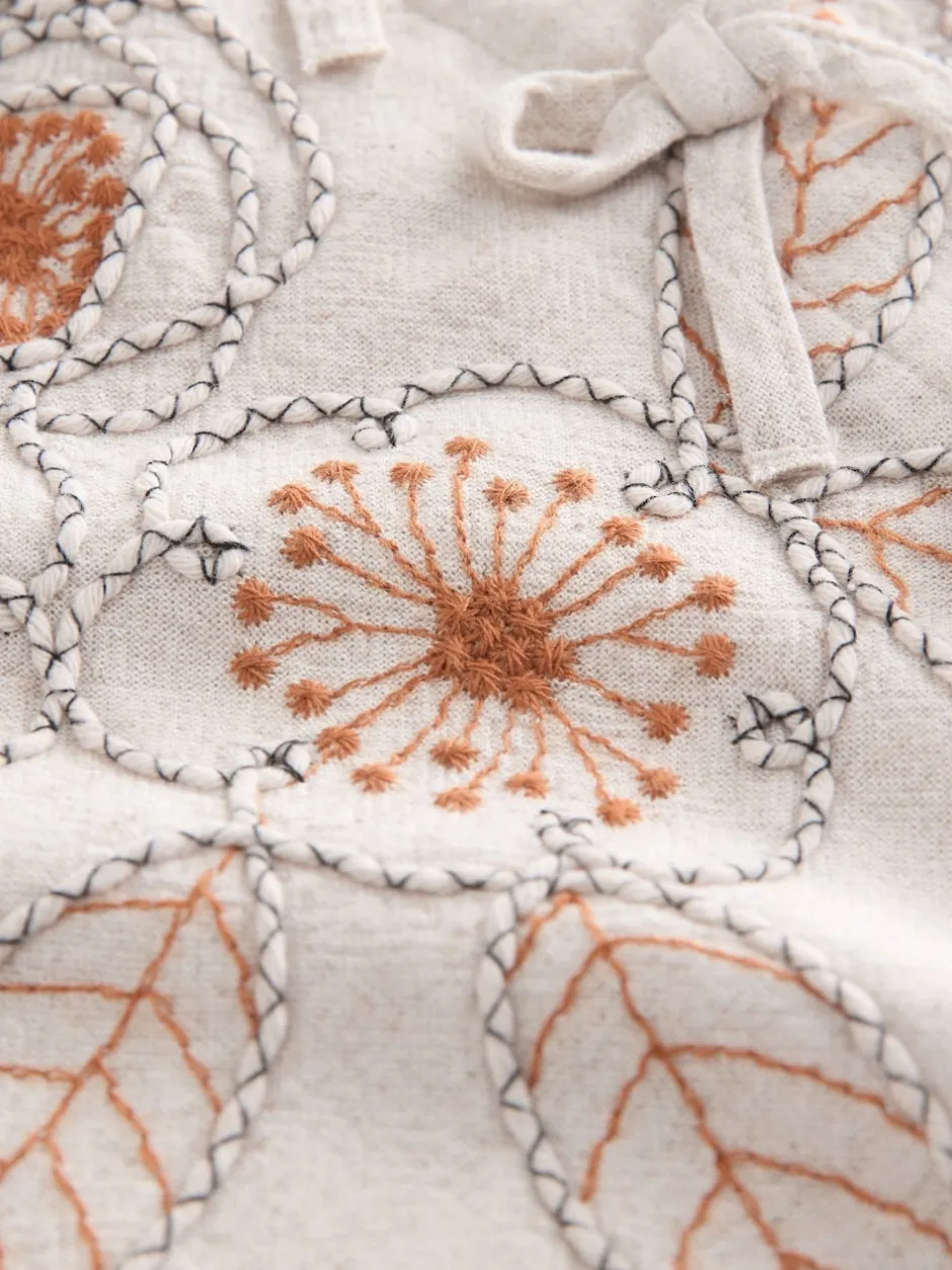 Next neutre - Ensemble gilet brodé et pantalons jambe large (3-16ans) Discount