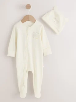 Next neutre - Ensemble Im New Here Combinaison de nuit et Chapeau (0-9mois)