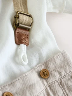 Next neutre - Ensemble pantalon-chemise et bretelles bébé 3 pièces (0mois-2ans) Outlet