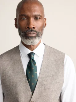 Next neutre - Gilet de costume à carreaux 100% laine italienne Signature Marzotto