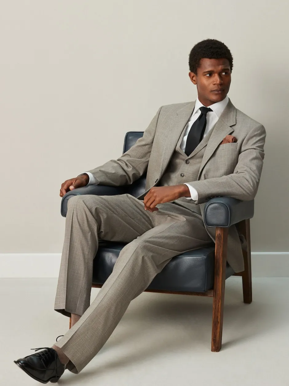 Next neutre - Gilet de costume à détails en tissu contrasté