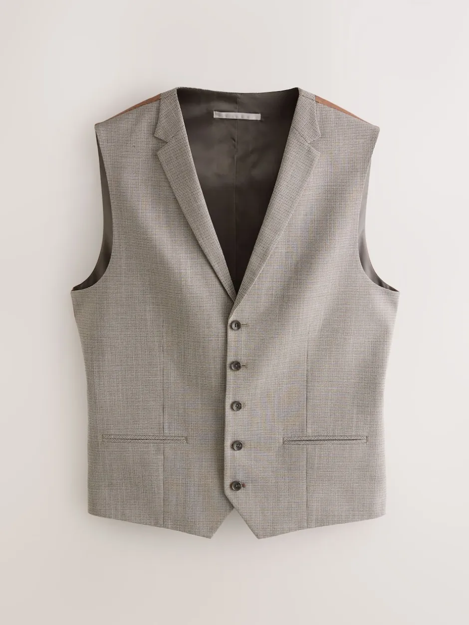 Next neutre - Gilet de costume à détails en tissu contrasté