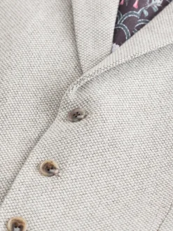 Next neutre - Gilet de costume Nova Fides italien coupe slim en laine Blend texturé Discount