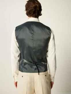 Next neutre - Gilet de costume en flanelle Discount