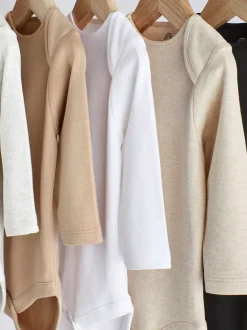 Next neutre - Lot de 5 bodies bébé à manches longues Essential Online