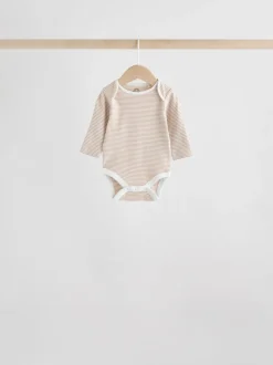 Next neutre - Lot de 5 bodys bébé à manches longues 100 % coton Online