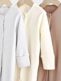 Next neutre - Lot de 3 dors-bien bébé 100 % coton (0-2ans) Discount