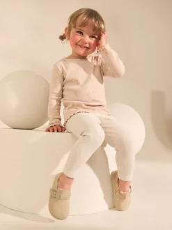 Next - Lot de 5 hauts à manches longues en côte (3mois -7ans) neutre