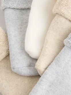 Next neutre - Lot de 5 paires de chaussettes en éponge roulées bébé (0 mois à 2 ans) Best
