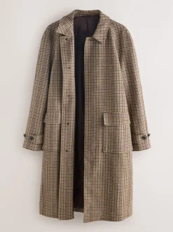 Next neutre - Manteau à carreaux pied-de-poule en tissu italien riche en laine Best