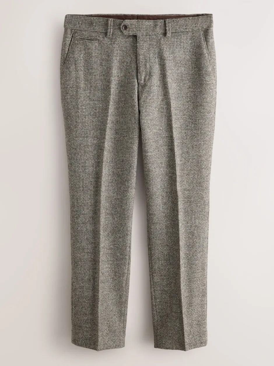 Next neutre - Pantalons Coupe classique Signatures Moons 100% laine britannique texturée Outlet