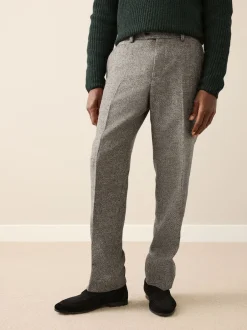 Next neutre - Pantalons Coupe classique Signatures Moons 100% laine britannique texturée Outlet