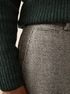 Next neutre - Pantalons Coupe classique Signatures Moons 100% laine britannique texturée Outlet