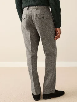 Next neutre - Pantalons Coupe classique Signatures Moons 100% laine britannique texturée Outlet