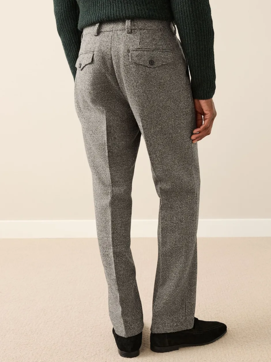 Next neutre - Pantalons Coupe classique Signatures Moons 100% laine britannique texturée Outlet