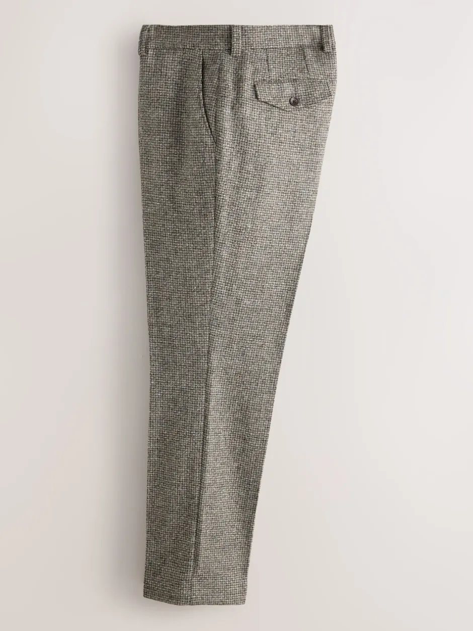 Next neutre - Pantalons Coupe classique Signatures Moons 100% laine britannique texturée Outlet