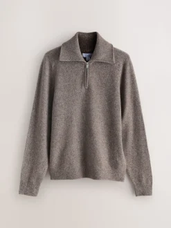 Next neutre - Pull à encolure zippée en laine Best