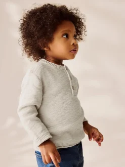 Next neutre - Pull tricoté Henleys (3mths-7yrs) Outlet