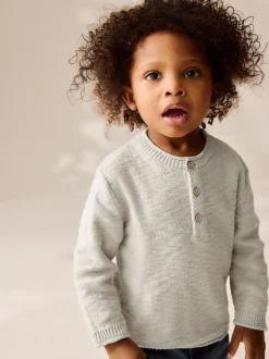 Next neutre - Pull tricoté Henleys (3mths-7yrs) Outlet