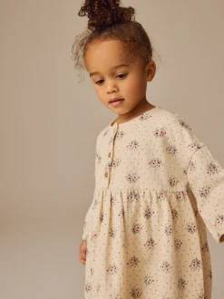 Next neutre - Robe à manches longues en jersey (3mths-7yrs) Outlet